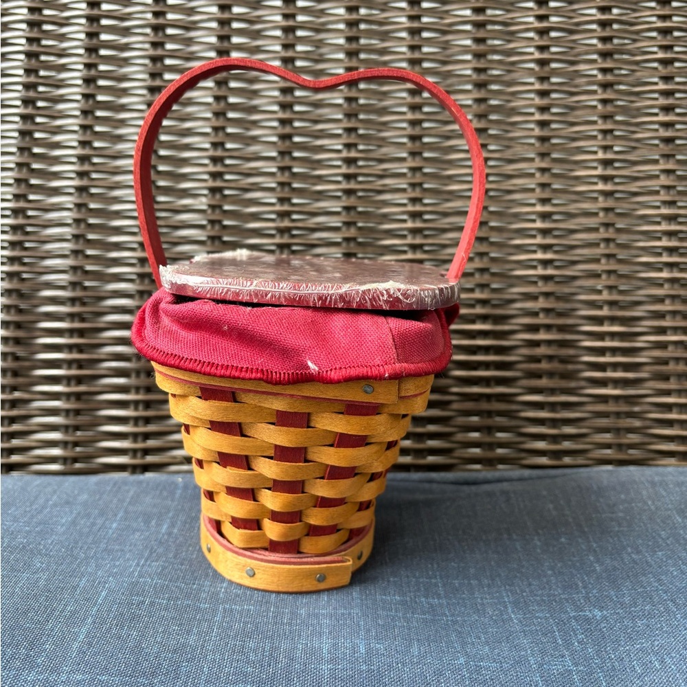 Longaberger Red and Yellow Basket